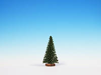 030-4019820 - H0 Deko-Tannenbaum mit Holzfuß - 9 cm